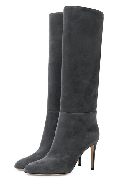 Замшевые сапоги SERGIO ROSSI темно-серого цвета по цене 131000 руб., арт. A70370/MCAZ01, фото 1 Замшевые сапоги SERGIO ROSSI, арт. A70370/MCAZ01, фото 1