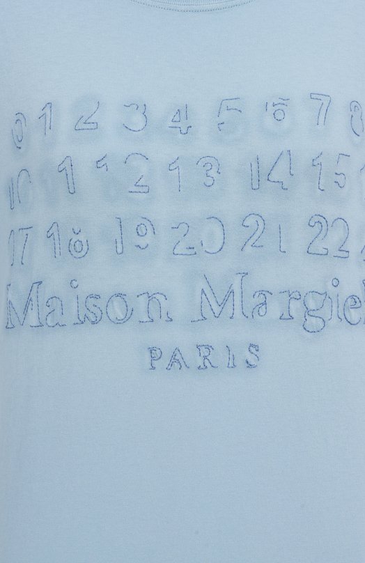 Хлопковая футболка Maison Margiela S51GC0536/S24575 Голубой  S51GC0536/S24575 Фото 6