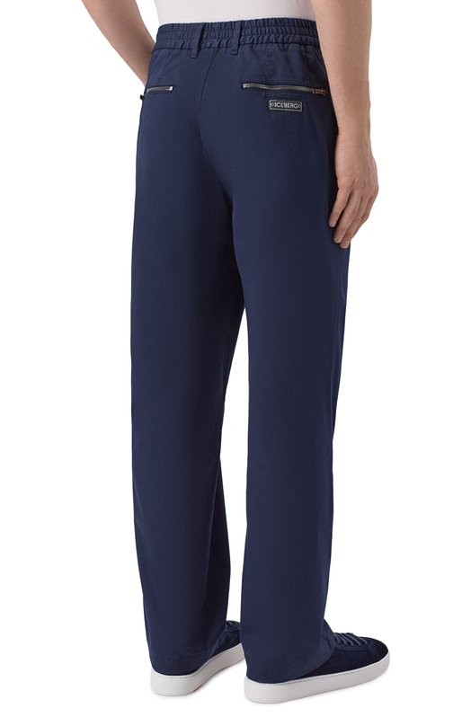 Хлопковые брюки Iceberg B100/0254 Синий  B100/0254 Фото 4