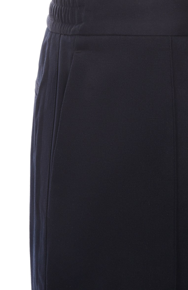 Мужские брюки из хлопка и льна ZEGNA темно-синего цвета, арт. TT46/UFI31A9 | Фото 6 (Длина (брюки, джинсы): Стандартные; Материал внешний: Хлопок; Случай: Повседневный; Стили: Кэжуэл)