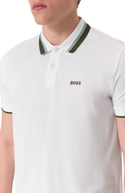 Хлопковое поло BOSS GREEN, арт. 50538101, фото 5