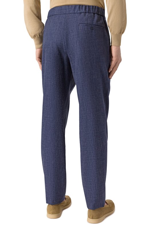 Брюки из шерсти и шелка Giorgio Armani GM001193/TE13965 Синий  GM001193/TE13965 Фото 4