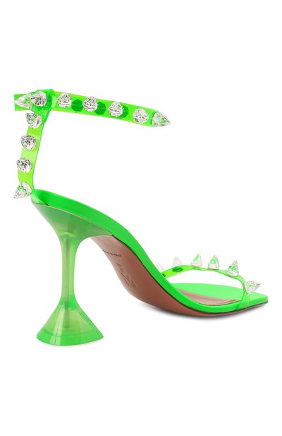 Босоножки julia glass 95 AMINA MUADDI, арт. JULIA GLASS SANDAL/PVC FLU0/GREEN, фото 4