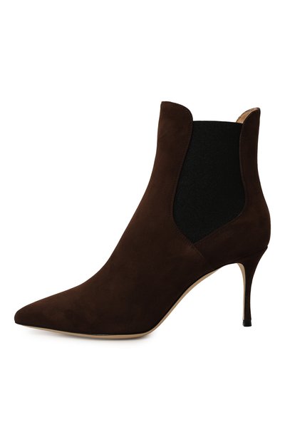 Замшевые ботильоны godiva 75 SERGIO ROSSI коричневого цвета по цене 87550 руб., арт. A85470-MCAZ01, фото 4 Замшевые ботильоны godiva 75 SERGIO ROSSI, арт. A85470-MCAZ01, фото 4