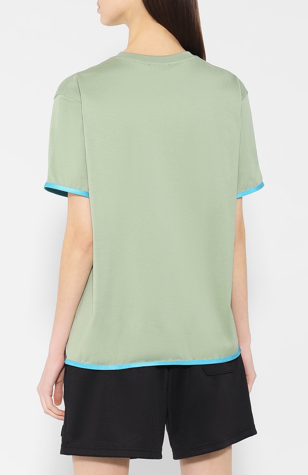 Хлопковая футболка ACNE STUDIOS светло-зеленого цвета по цене 12350 руб., арт. CL0022/W, фото 4 Хлопковая футболка ACNE STUDIOS, арт. CL0022/W, фото 4
