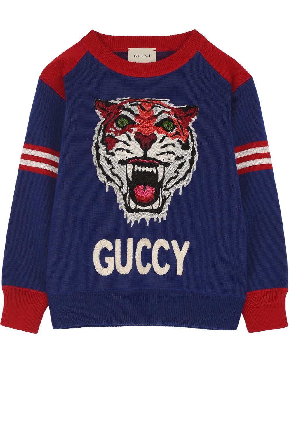 Шерстяной пуловер с аппликацией и круглым вырезом GUCCI, арт. 497629/X9L40, фото 1