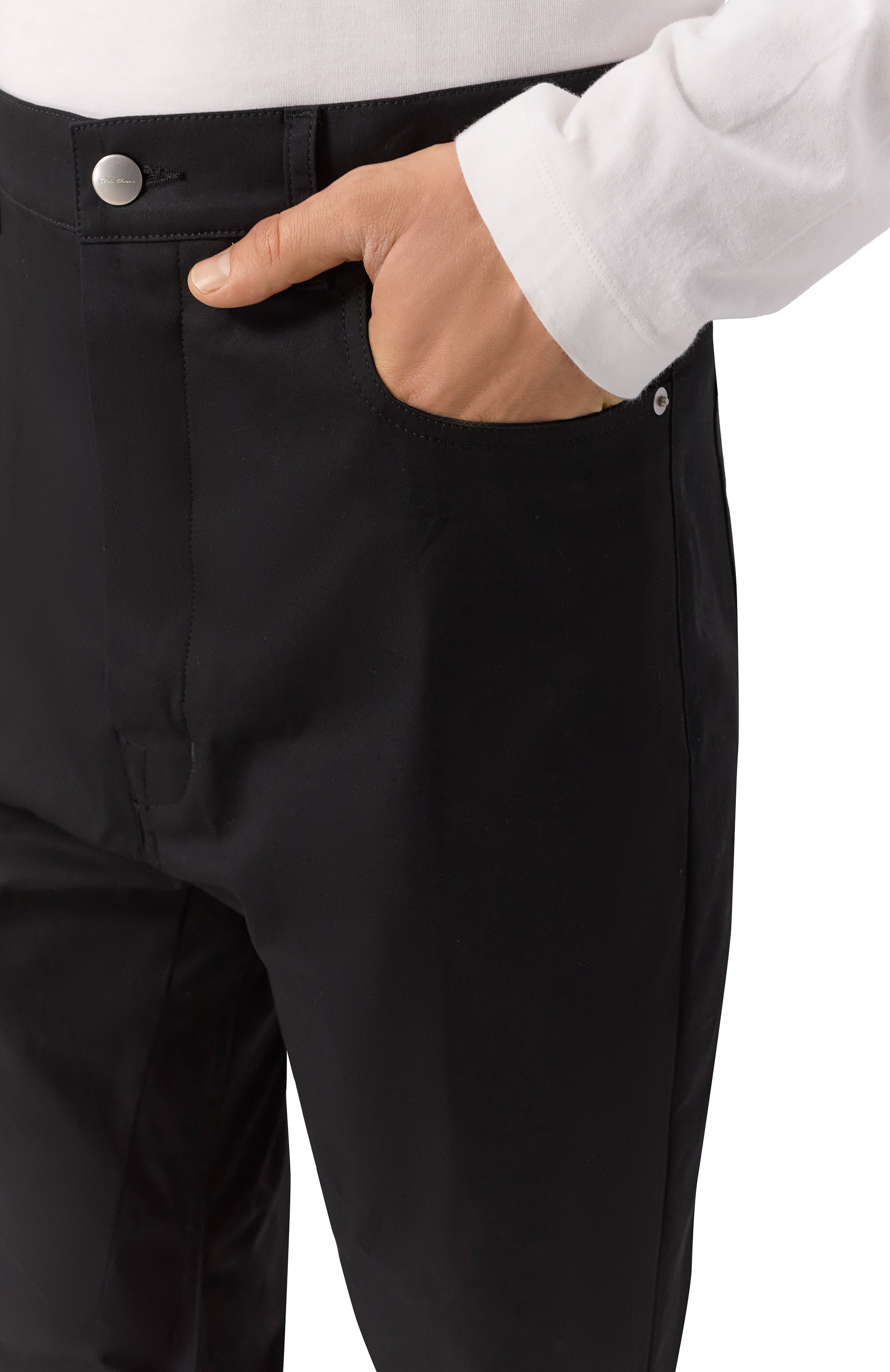 Хлопковые брюки RICK OWENS, арт. RU02E1335/TE, фото 5