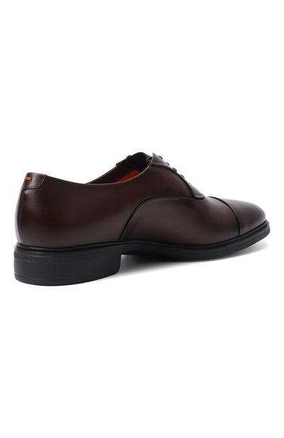 Кожаные оксфорды easy SANTONI темно-коричневого цвета по цене 77100 руб., арт. MGEG18957NEAXNTG, фото 4 Кожаные оксфорды easy SANTONI, арт. MGEG18957NEAXNTG, фото 4