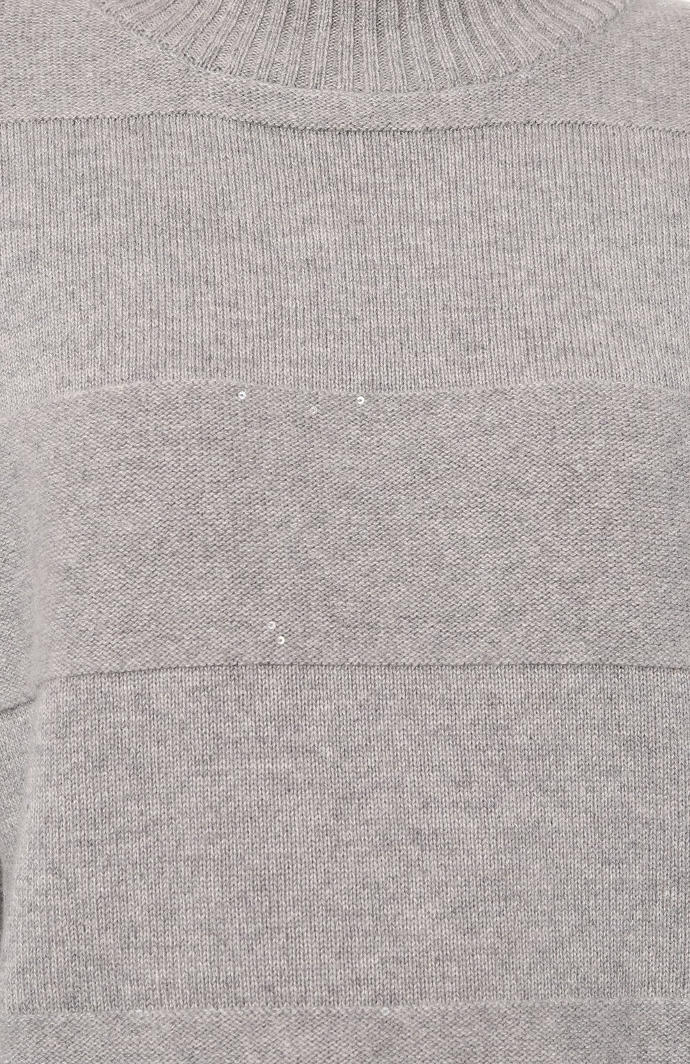 Пуловер из шерсти и шелка PANICALE серого цвета по цене 51450 руб., арт. D350389CL, фото 5 Пуловер из шерсти и шелка PANICALE, арт. D350389CL, фото 5