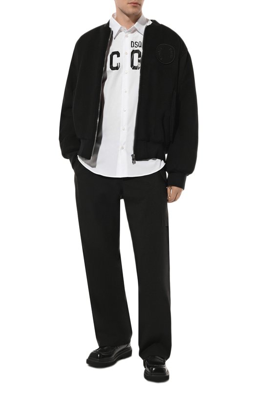 Хлопковая рубашка Icon Dsquared2 S79DL0026/S36275 Белый  S79DL0026/S36275 Фото 2