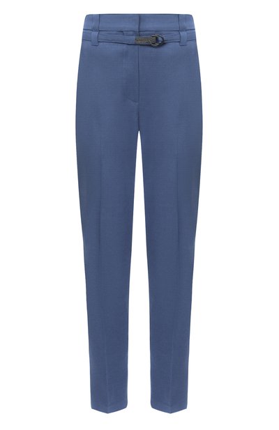 Женские брюки изо льна и хлопка BRUNELLO CUCINELLI, арт. MF591P7453