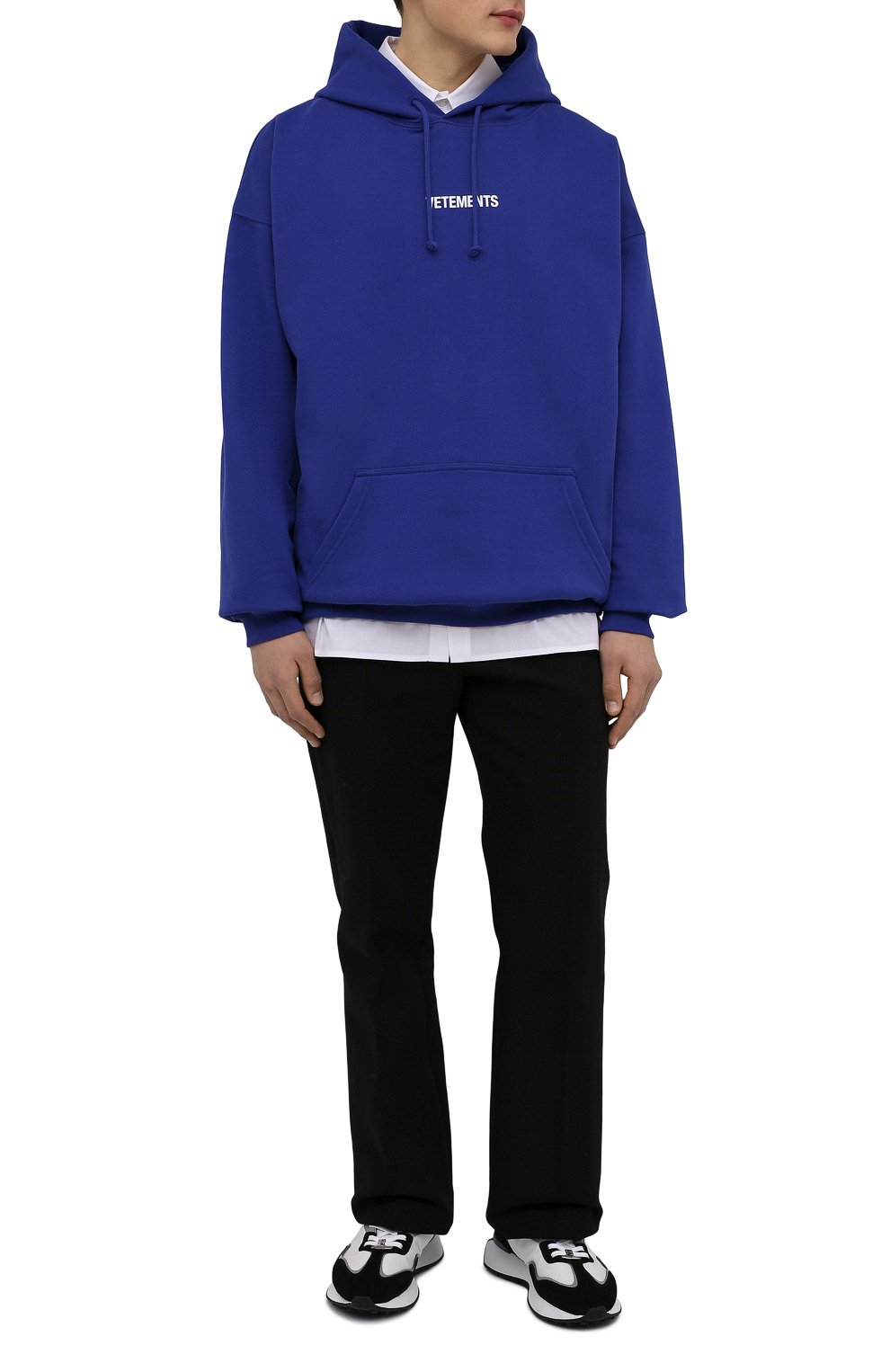 Хлопковое худи VETEMENTS синего цвета по цене 68050 руб., арт. UE52TR380N 1601/M, фото 5 Хлопковое худи VETEMENTS, арт. UE52TR380N 1601/M, фото 5