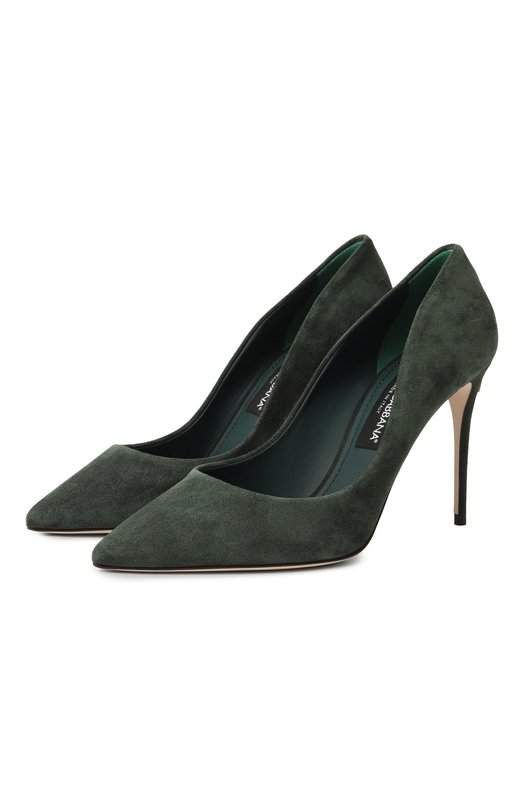 Замшевые туфли Cardinale 90 Dolce & Gabbana CD1840/B7260 Зелёный CD1840/B7260
