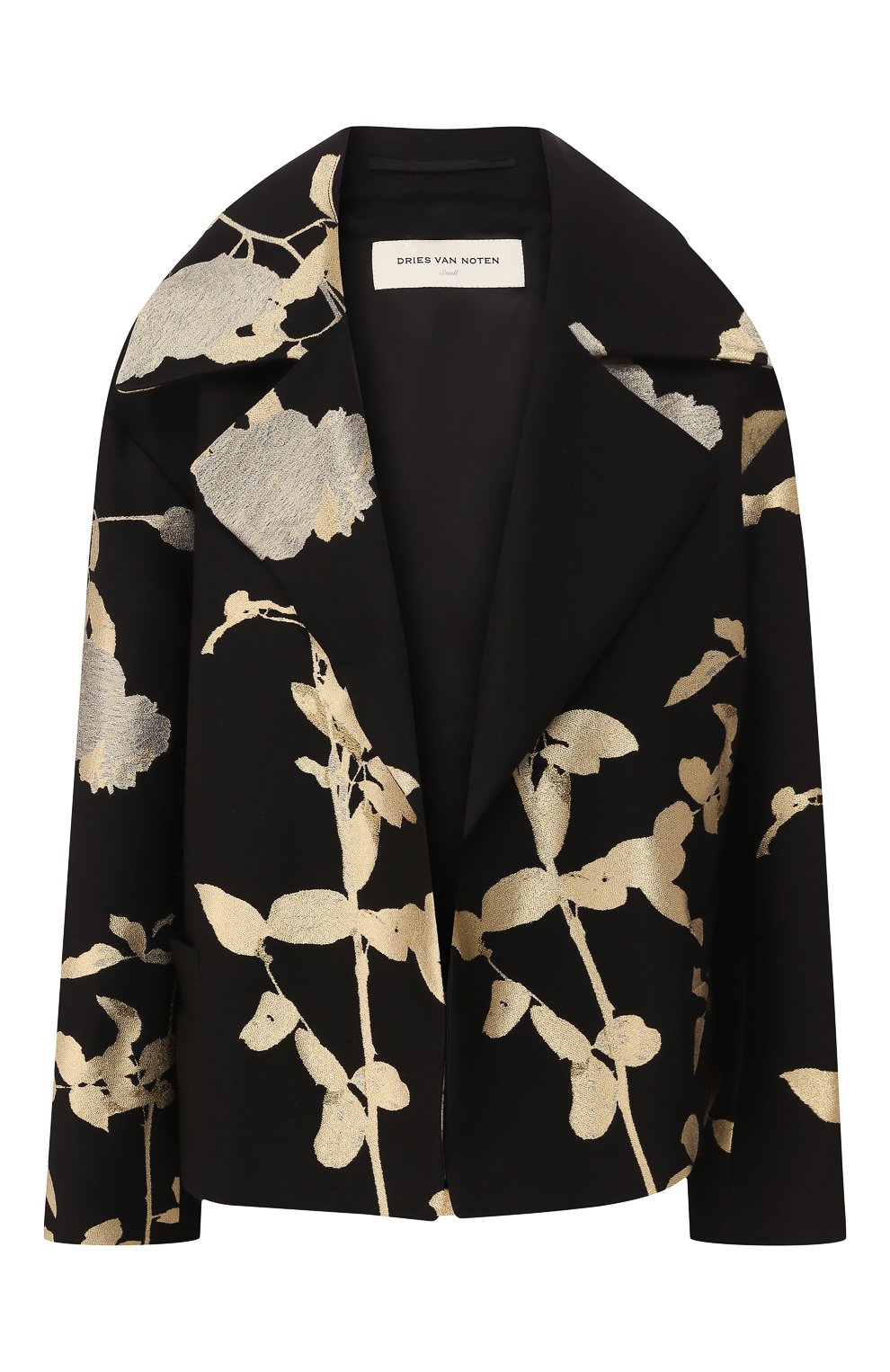 Жакет из смеси шерсти и вискозы DRIES VAN NOTEN черного цвета по цене 89950 руб., арт. 192-10530-8361, фото 1 Жакет из смеси шерсти и вискозы DRIES VAN NOTEN, арт. 192-10530-8361, фото 1