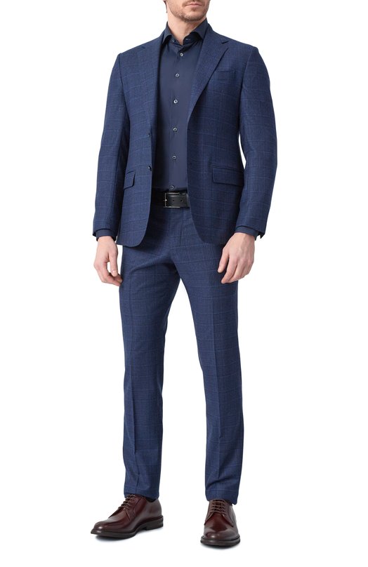 Хлопковая сорочка Corneliani 94P002-9411474 Синий  94P002-9411474 Фото 2