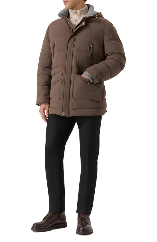 Шерстяные брюки Kiton UPNJSK0124G08 Чёрный  UPNJSK0124G08 Фото 2