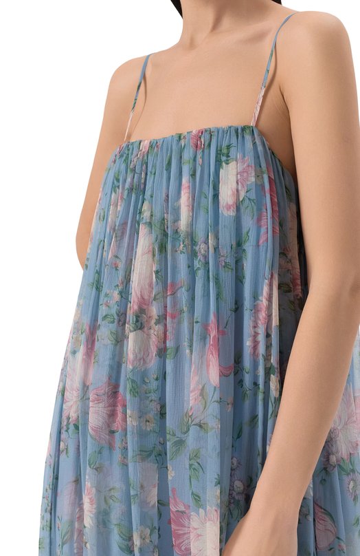 Шелковое платье Chloé CH25UR055459 Голубой  CH25UR055459 Фото 5