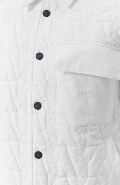 Хлопковая куртка-рубашка KITON белого цвета по цене 255000 руб., арт. UGK097K0753F02, фото 5 Хлопковая куртка-рубашка KITON, арт. UGK097K0753F02, фото 5