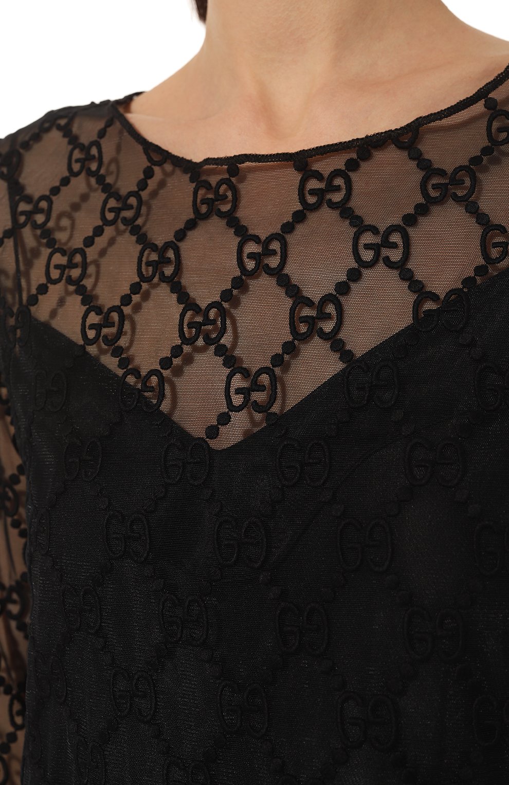 Топ GUCCI черного цвета по цене 141120 руб., арт. 574407 XJA86, фото 5 Топ GUCCI, арт. 574407 XJA86, фото 5