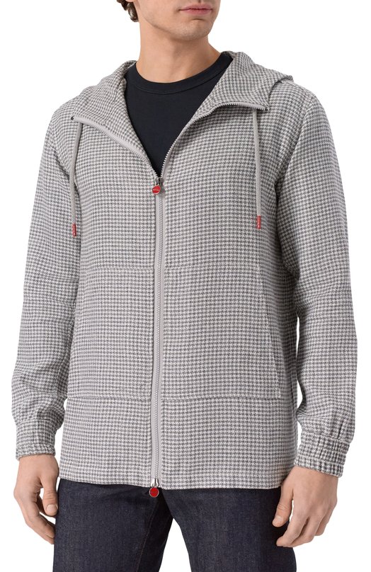 Рубашка изо льна и шелка Kiton UMC010K0631G09 Серый  UMC010K0631G09 Фото 3