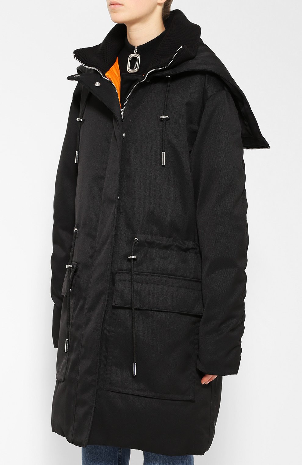 Приталенный пуховик с накладными карманами и капюшоном ACNE STUDIOS, арт. 12D163, фото 3