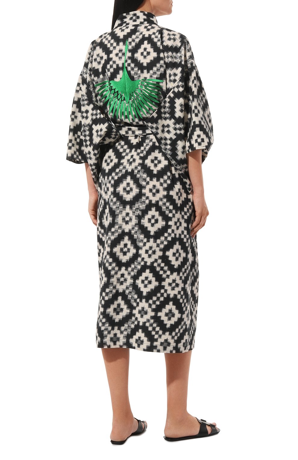 Хлопковое кимоно KLEED LOUNGEWEAR, арт. M0MBASA BLACK KIM0N0, фото 4