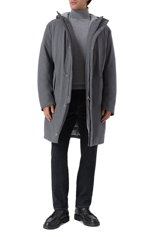 Утепленное пальто BOSS 50550790 Серый  50550790 Фото 2