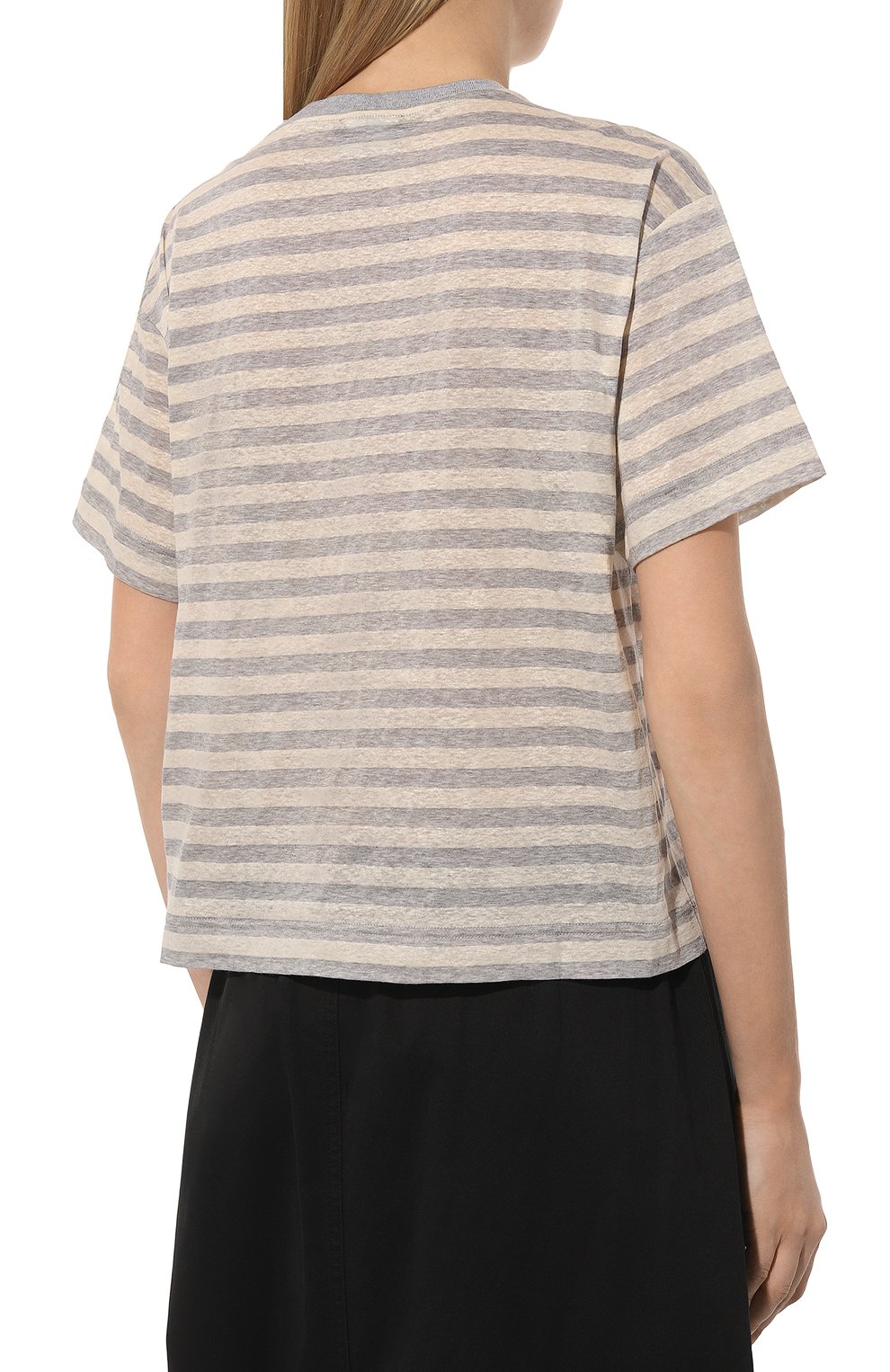 Футболка из хлопка и льна GIORGIO ARMANI, арт. 3DAM74/AJDMZ, фото 4