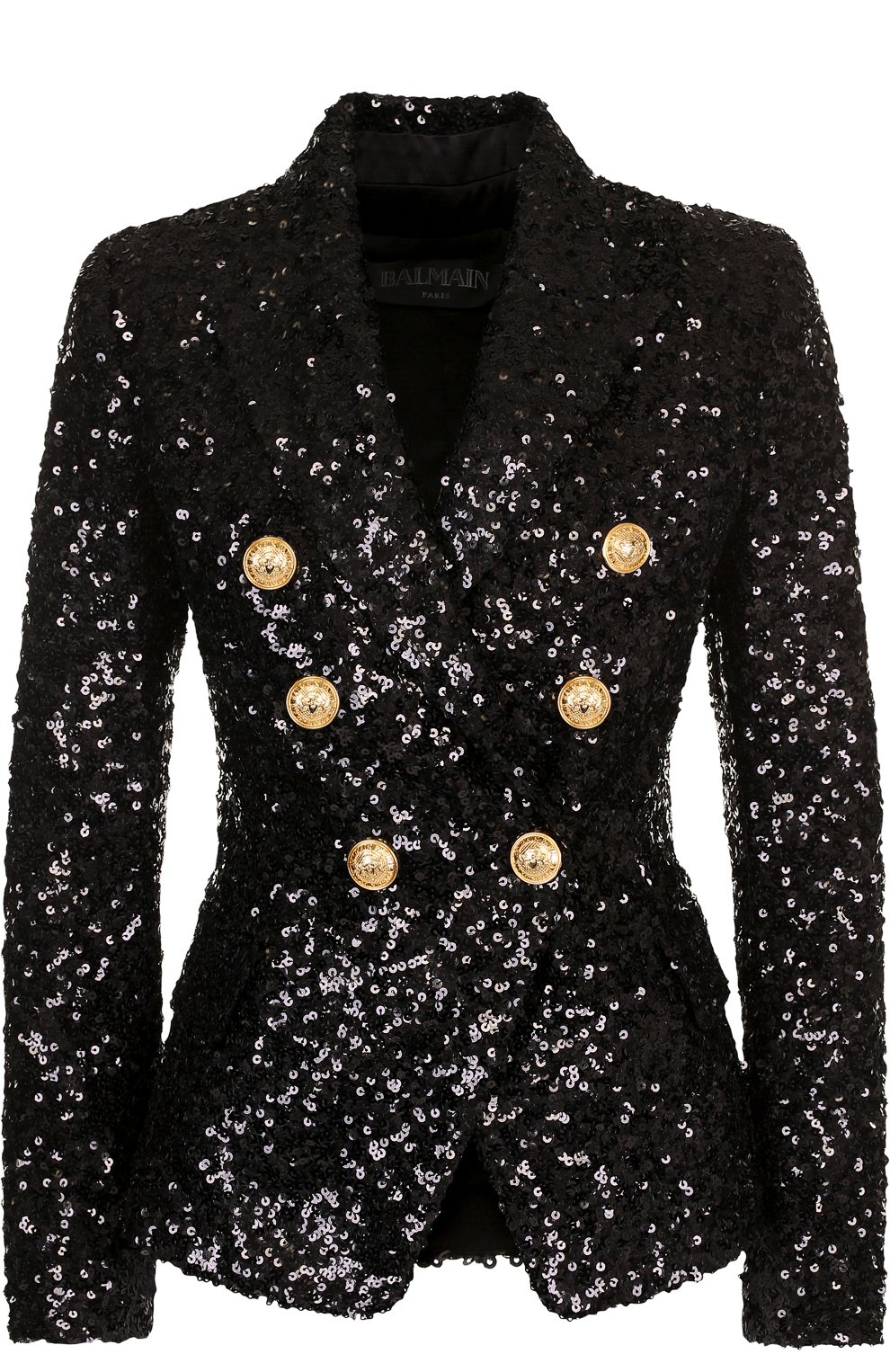 Приталенный двубортный жакет с пайетками BALMAIN, арт. 137294/278X, фото 1