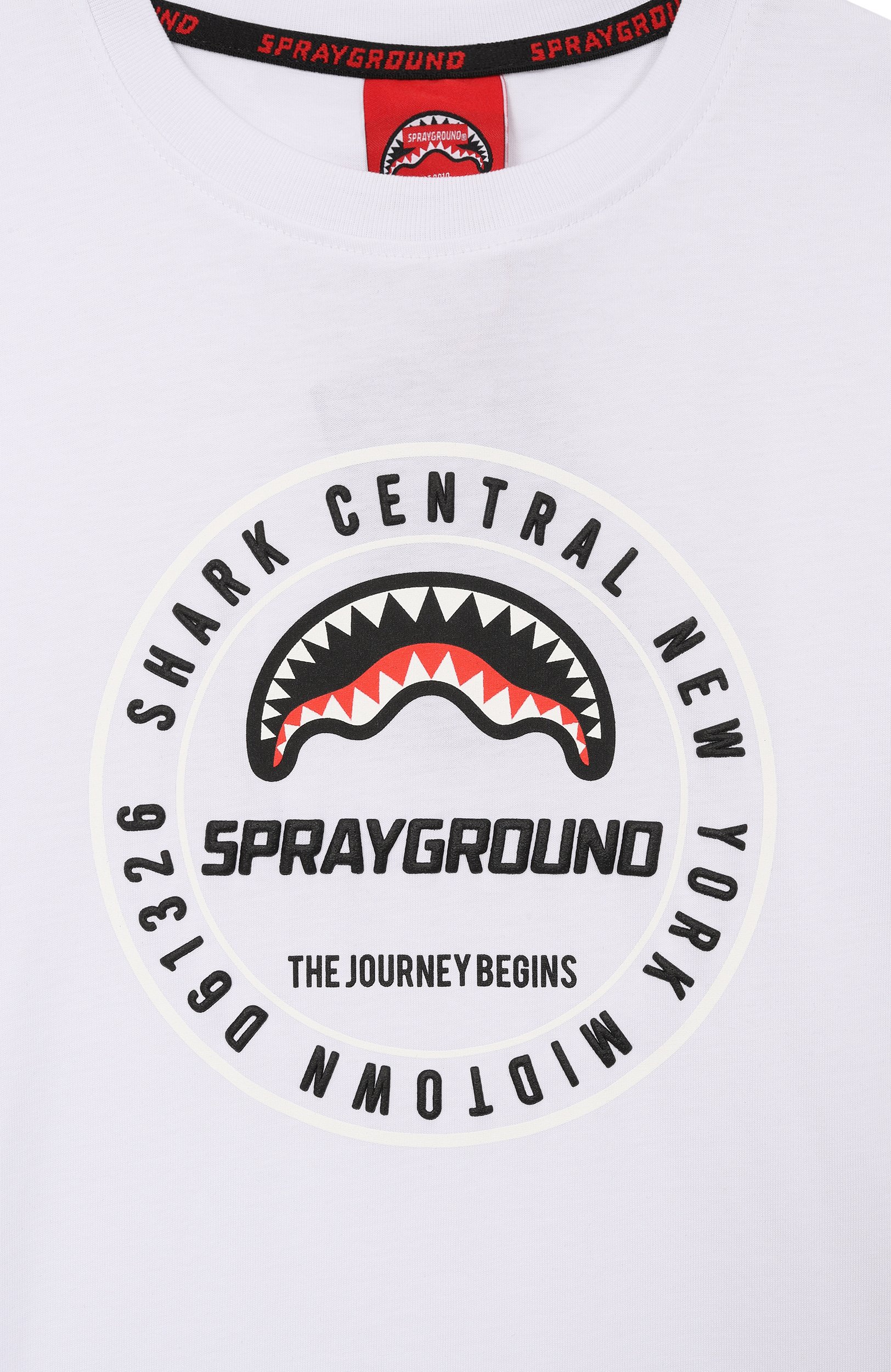 Хлопковая футболка SPRAYGROUND, арт. SPY1485WHT/SPRAYGR0UND BASIC REGULAR T-SHIRT WHT, фото 3