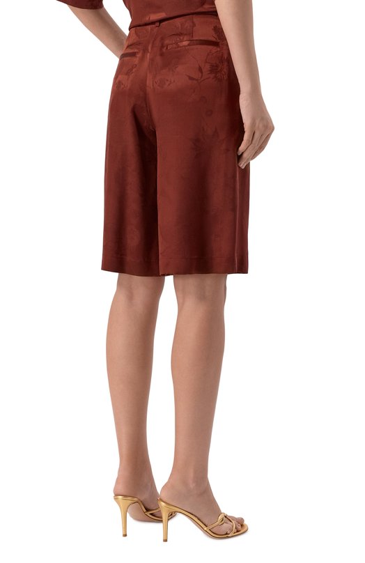 Шелковые шорты MVST M26.2PW.T043/F126 FL0RAL JACQUARD Коричневый  M26.2PW.T043/F126 FL0RAL JACQUARD Фото 4