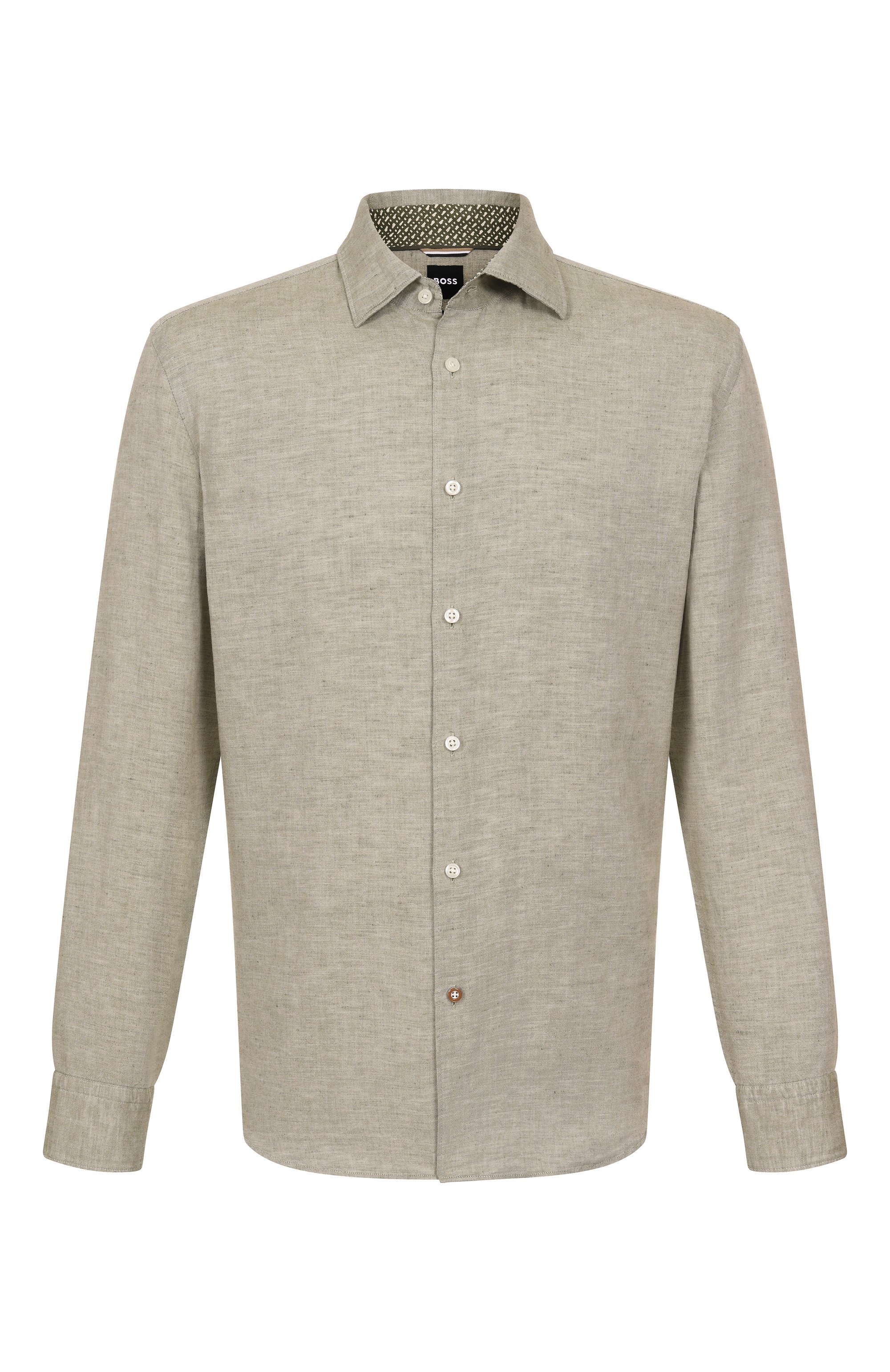 Рубашка изо льна и хлопка BOSS, арт. 50539531, фото 1