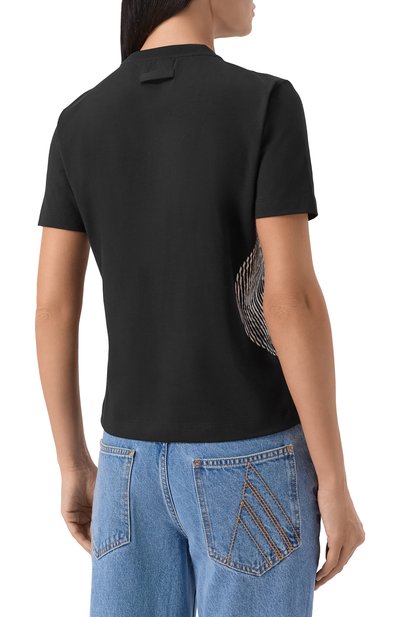 Хлопковая футболка JEAN PAUL GAULTIER черного цвета по цене 28750 руб., арт. 25/04-W-T0376/J002, фото 4 Хлопковая футболка JEAN PAUL GAULTIER, арт. 25/04-W-T0376/J002, фото 4