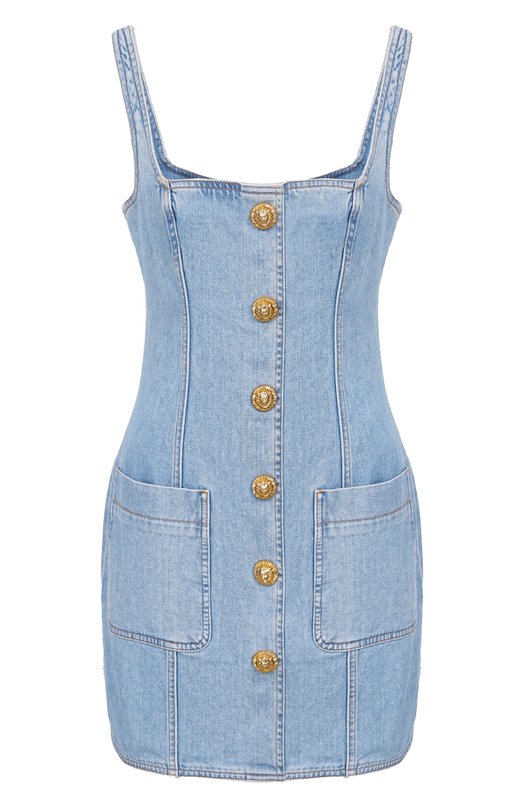 Джинсовое платье Balmain GF1R2531/DG11 Голубой GF1R2531/DG11