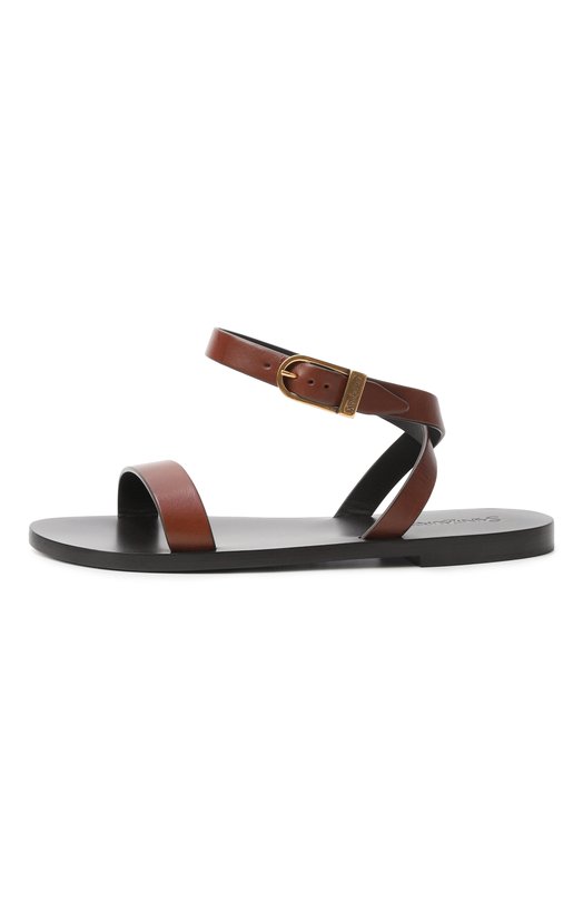 Кожаные сандалии Sahara Saint Laurent 819323/DWE00 Коричневый  819323/DWE00 Фото 4