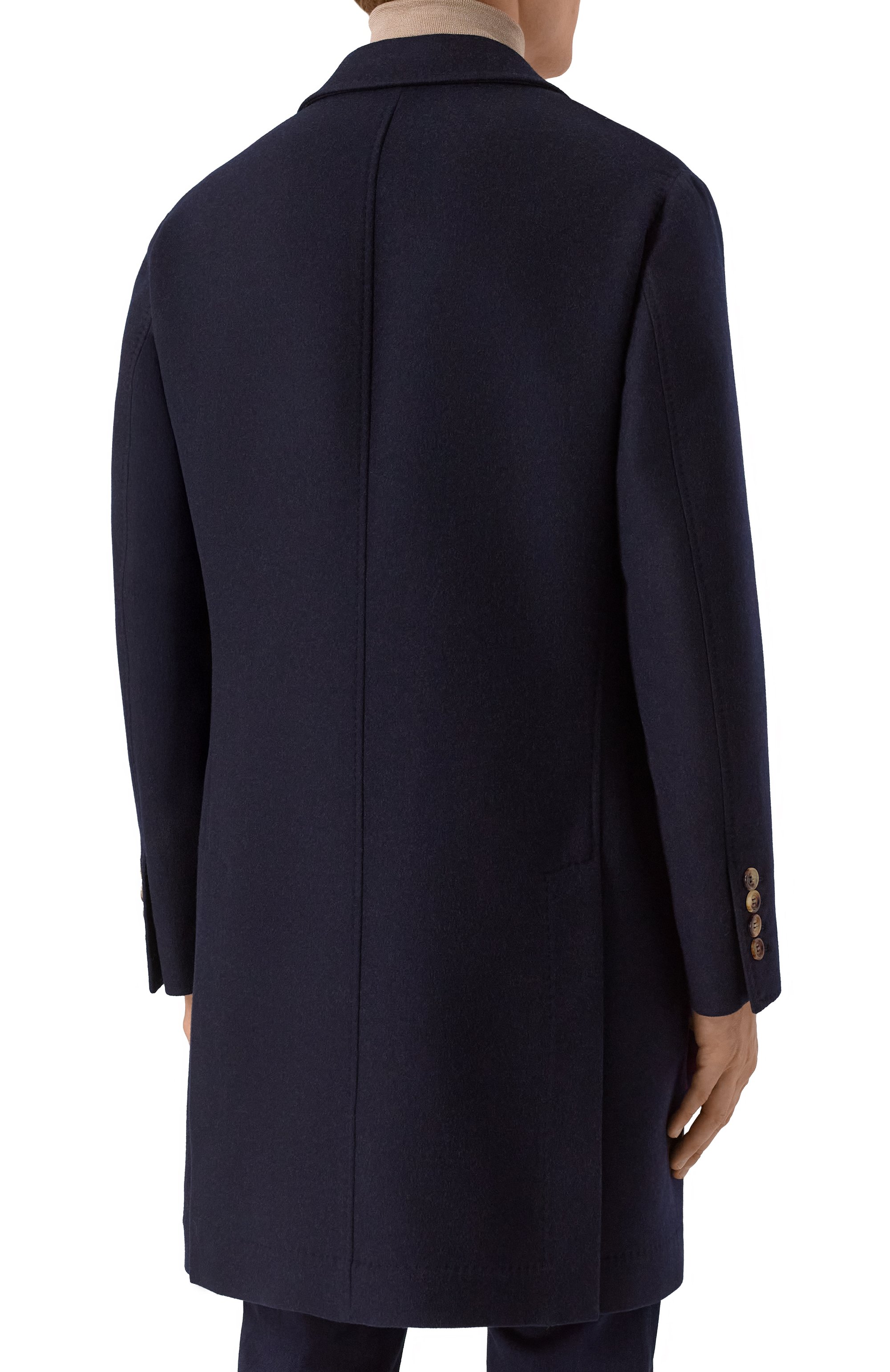 Шерстяное пальто BRUNELLO CUCINELLI темно-синего цвета по цене 615000 руб., арт. MY4969039, фото 4 Шерстяное пальто BRUNELLO CUCINELLI, арт. MY4969039, фото 4