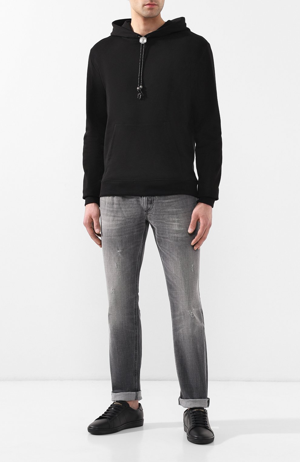 Хлопковое худи SAINT LAURENT, арт. 560377/Y2TC2, фото 2