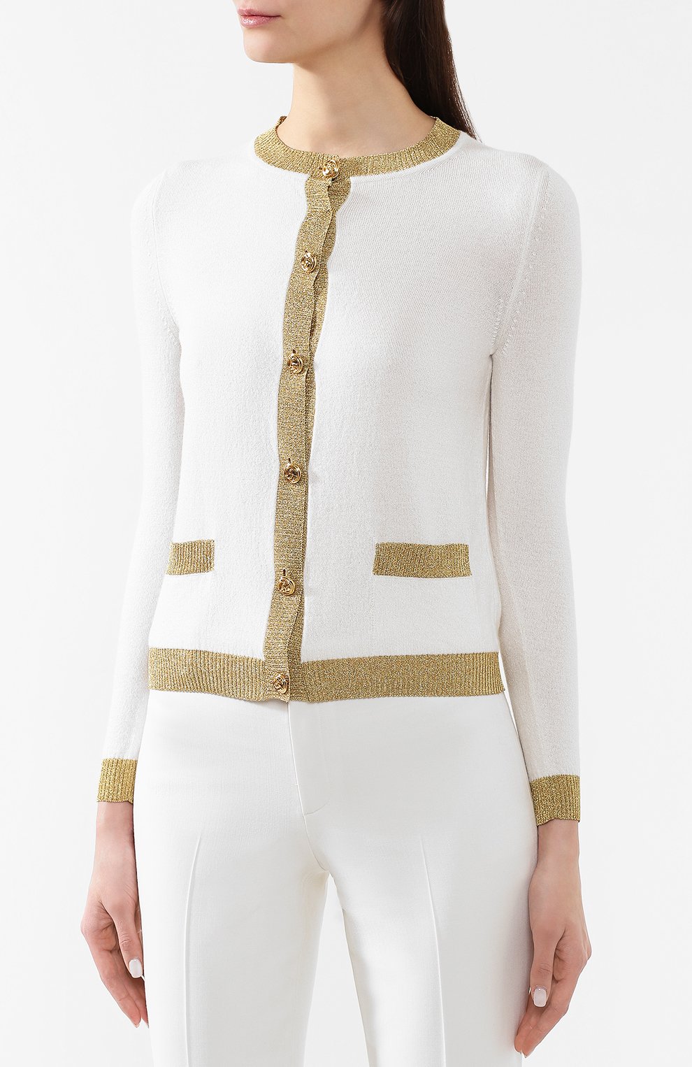 Кардиган из смеси кашемира и шелка GUCCI, арт. 555046/X9M84, фото 3