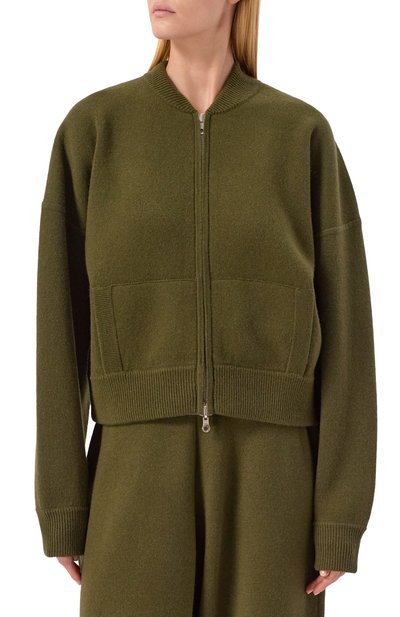 Двусторонний кардиган ARCH4 хаки цвета по цене 119500 руб., арт. KNCD2544B, фото 3 Двусторонний кардиган ARCH4, арт. KNCD2544B, фото 3