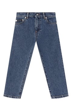 Детские джинсы DOLCE & GABBANA синего цвета, арт. L42F75/LDC25/2-6 | Фото 1 (Нос: Не проставлено; Материал сплава: Проставлено; Детали: Потертости; Материал внешний: Хлопок; Ростовка одежда: 6 лет | 116 см, 5 лет | 110 см, 2 года | 92 см, 3 года | 98 см, 4 года | 104 см)