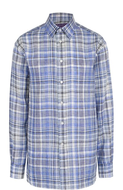 Льняная блуза свободного кроя в клетку RALPH LAUREN, арт. 290707940, фото 1