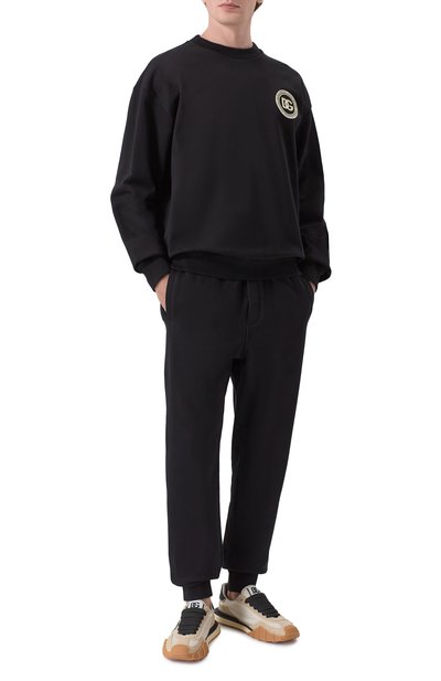 Комбинированные кроссовки dg athletic DOLCE & GABBANA светло-бежевого цвета по цене 72450 руб., арт. CS2384/AZ862, фото 2 Комбинированные кроссовки dg athletic DOLCE & GABBANA, арт. CS2384/AZ862, фото 2