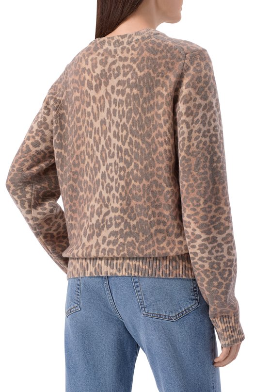Шерстяной свитер Ganni A1070147 Леопардовый  A1070147 Фото 4