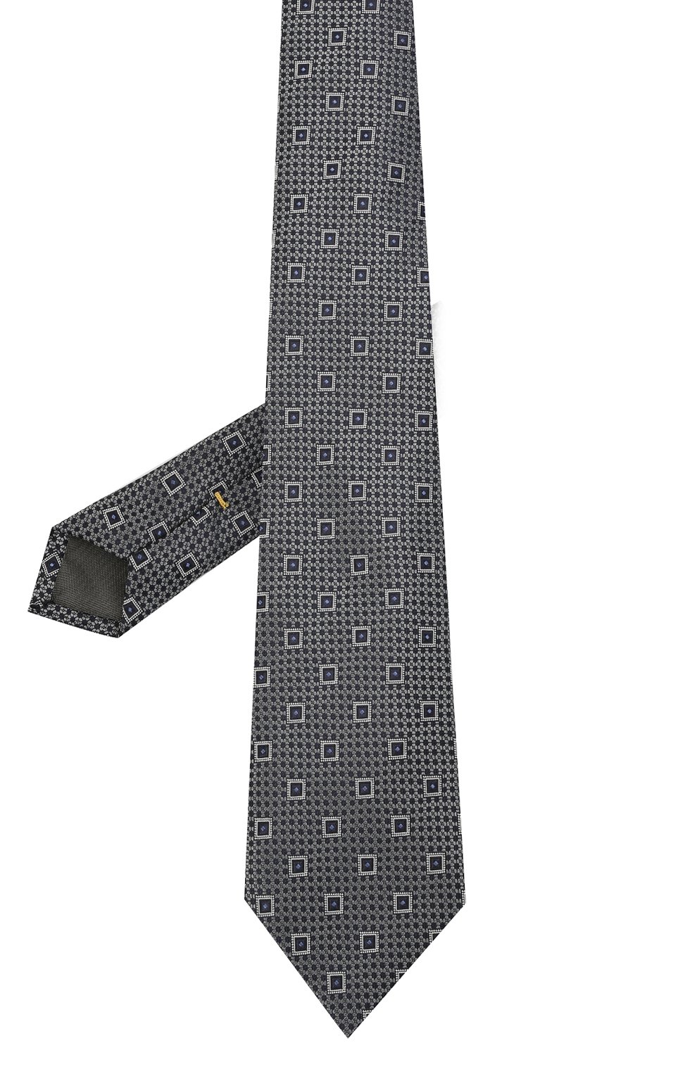 Шелковый галстук CANALI темно-серого цвета по цене 12700 руб., арт. 18/HJ03163, фото 2 Шелковый галстук CANALI, арт. 18/HJ03163, фото 2