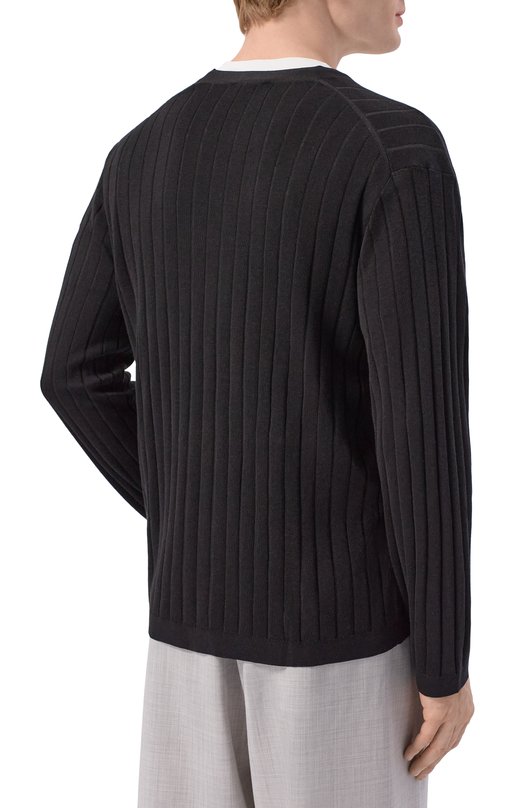 Кардиган из шелка и хлопка 12 STOREEZ 137257 Чёрный  137257 Фото 4