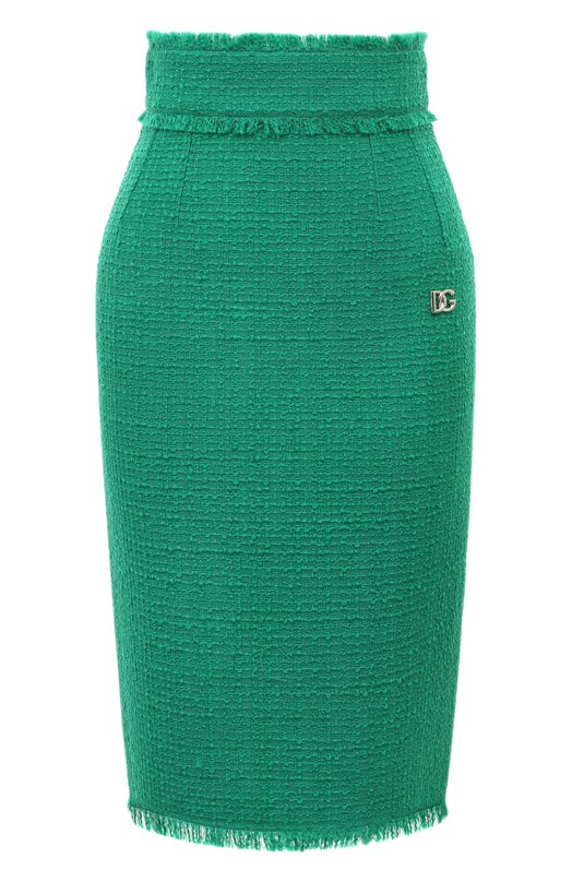 Шерстяная юбка Dolce & Gabbana F4CJCT/FMMHN Зелёный F4CJCT/FMMHN