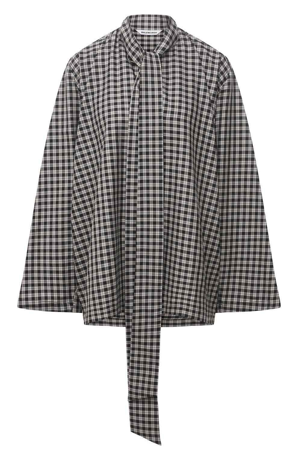 Рубашка BALENCIAGA черно-белого цвета по цене 79950 руб., арт. 642288/TJ034, фото 1 Рубашка BALENCIAGA, арт. 642288/TJ034, фото 1
