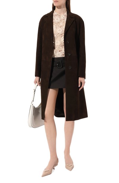 Хлопковый топ PRADA кремового цвета по цене 350000 руб., арт. P987IL-104T-F0065-221, фото 2 Хлопковый топ PRADA, арт. P987IL-104T-F0065-221, фото 2