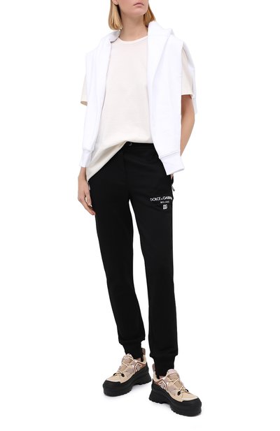 Хлопковые джоггеры DOLCE & GABBANA, арт. FTBX5Z/G7XJQ, фото 2