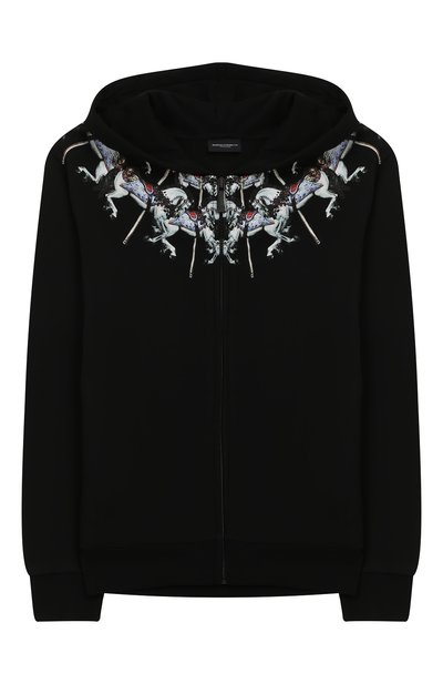 Хлопковая толстовка MARCELO BURLON KIDS OF MILAN черного цвета по цене 29150 руб., арт. 20E/B/MB/2204/0020/8-14Y, фото 1 Хлопковая толстовка MARCELO BURLON KIDS OF MILAN, арт. 20E/B/MB/2204/0020/8-14Y, фото 1